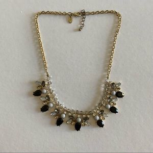 Black, Gray & Silver Diamond Statement Necklace